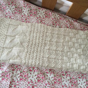 Textured Stripe Blanket Knitting Pattern