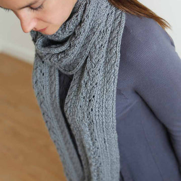 Cable Scarf in Ella Rae Cozy Alpaca - ER11-01 - Downloadable PDF