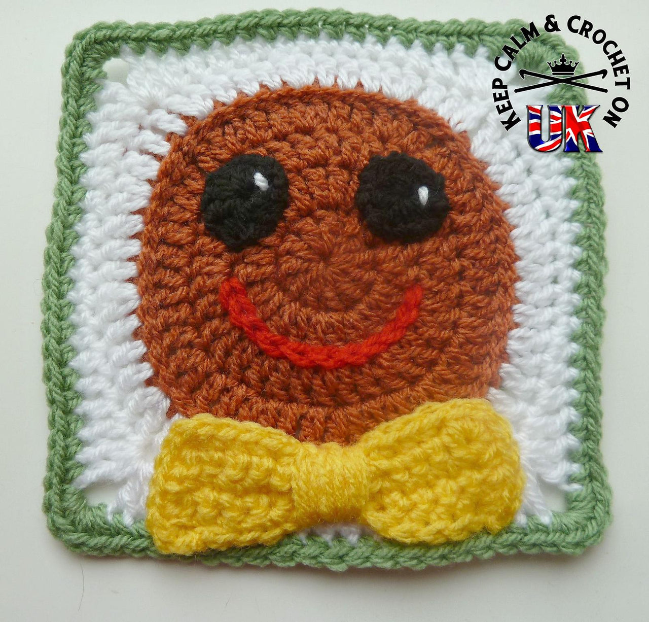 Gingerbread Man Afghan Square