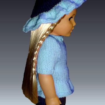 Knitting Pattern, Sweater and skirt set, fits American Girl and all 18 inch dolls 020