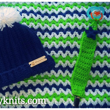 Seattle Stripes Baby Blanket