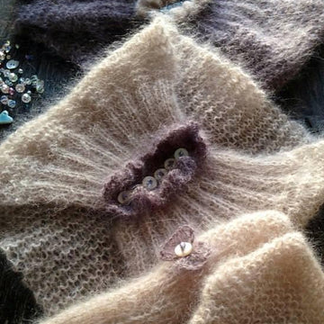 Vintage inspired Cowl and Fingerless Gloves