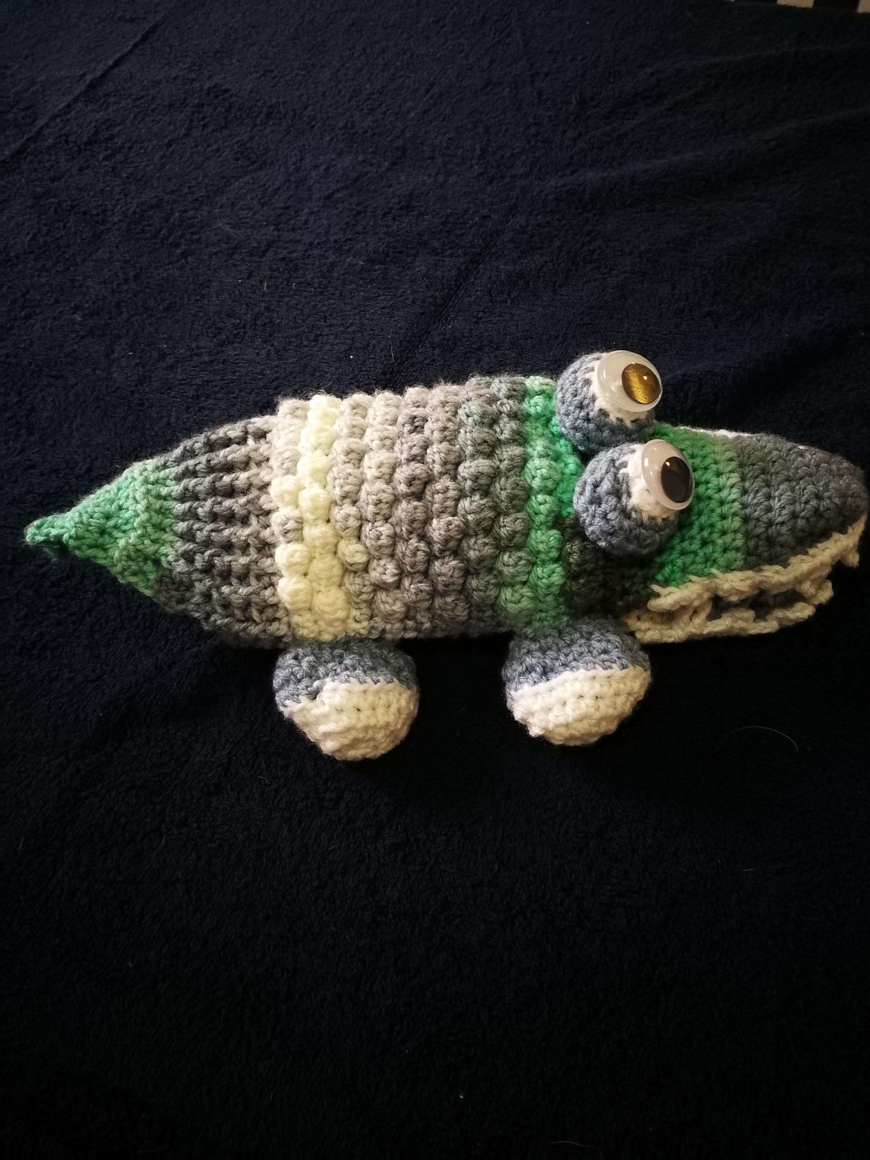 Crocodile Crochet Hand