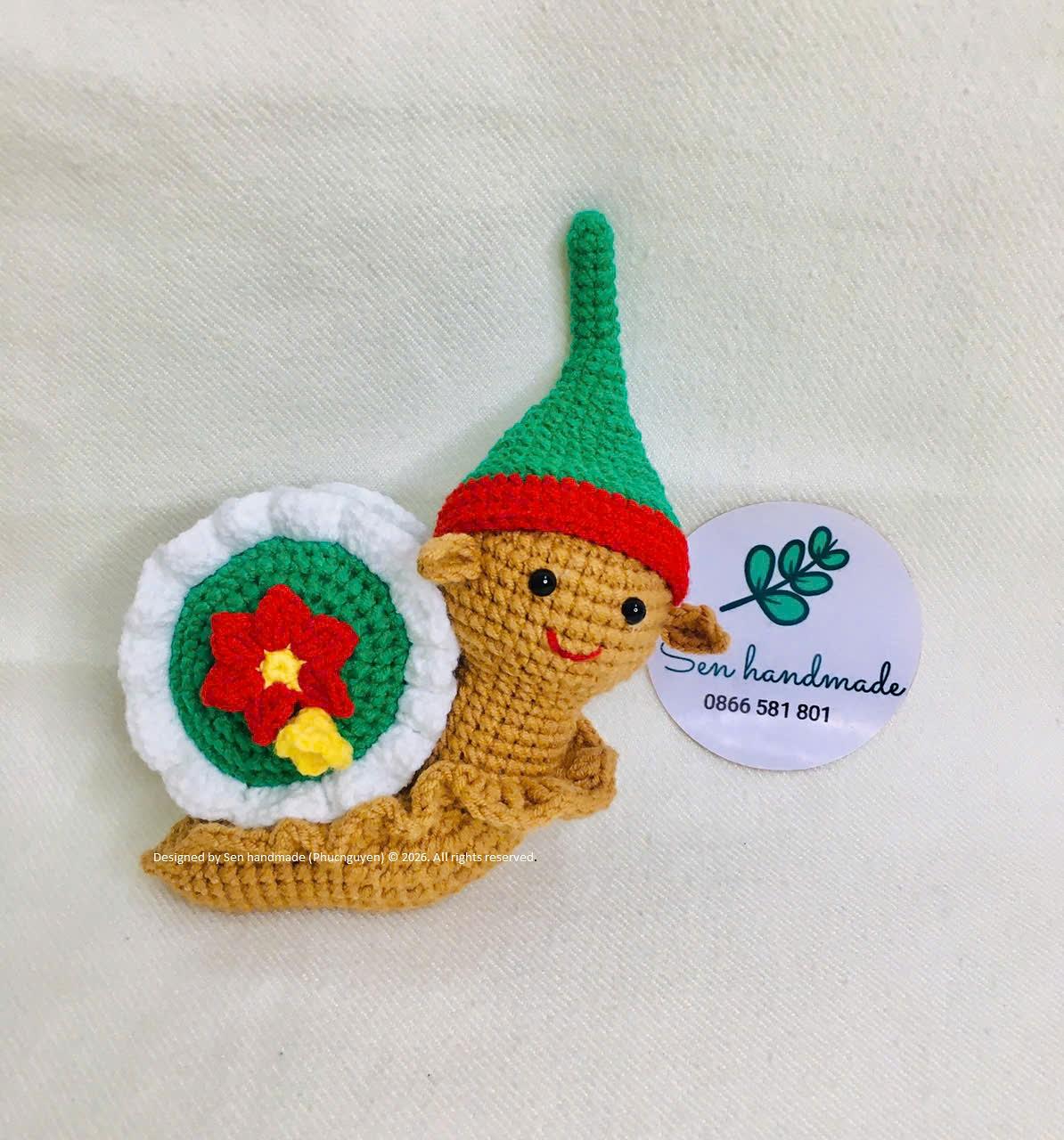 Buddy Snail- Crochet pattern - PDF file - English