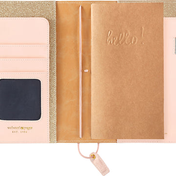 Webster's Pages Color Crush Traveler's Notebook Planner 5.75"X8.75" - Gold Glitter