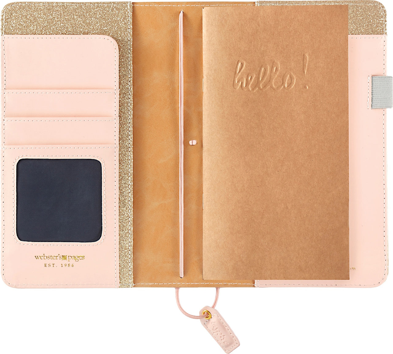 Webster's Pages Color Crush Traveler's Notebook Planner 5.75"X8.75" - Gold Glitter