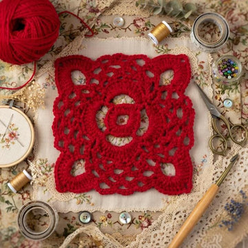 Crochet Square Motif Pattern PDF + Video Tutorial (English Only)
