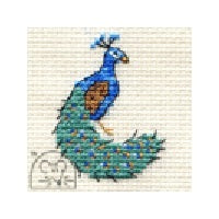 Mouseloft Stitchlets - Peacock Cross Stitch Kit - 64mm