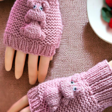 Hippo Fingerless Gloves
