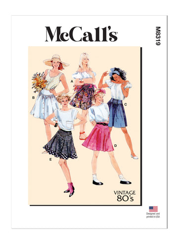 McCall's Misses' Skirts M8319 - Sewing Pattern