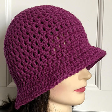 Cloche Hat with Double-Layered Flower