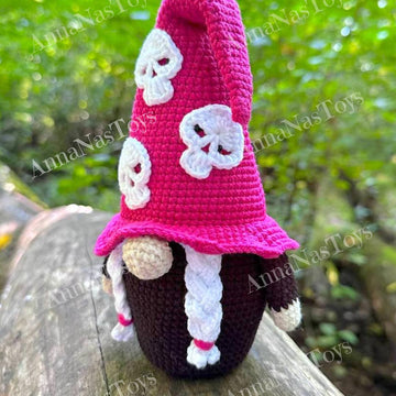 Witch with skulls on Halloween