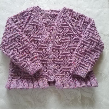 Frilled flower cardigan