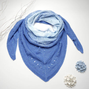Knitting Pattern – Triangular Shawl LISSIEEE XXL – no.208E