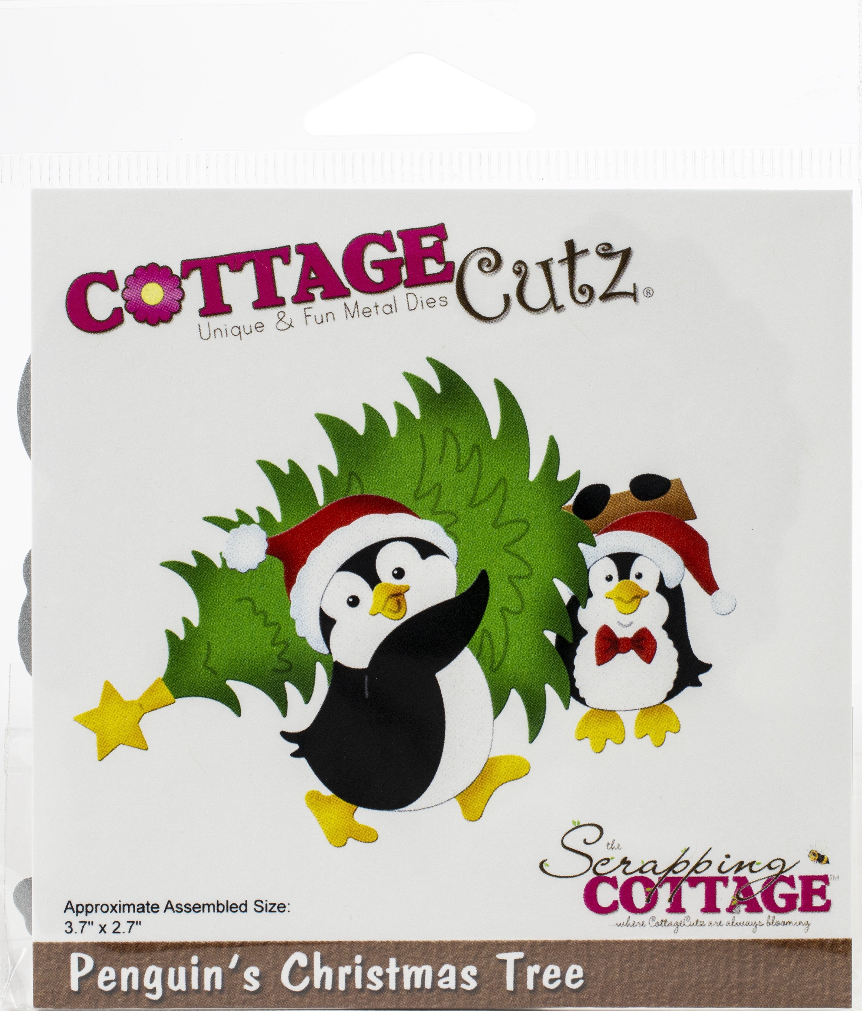CottageCutz Dies - Penguins Christmas Tree, 3.7"X2.7"