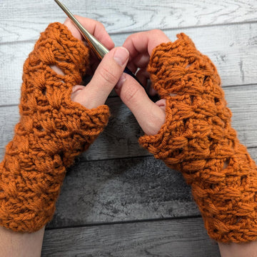 Autumn Waves Fingerless Gloves