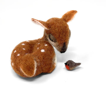 The Crafty Kit Company Ltd Sleepy Fawn Needle Felting Kit - 190W x 290H x 94D