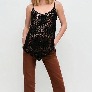Lace Crochet Top – Boho Festival Tank Top