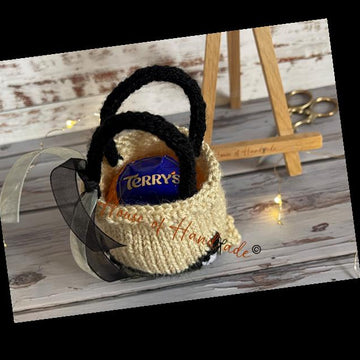 Peeping Cat Tote Bag Chocolate Orange Cover Knitting Pattern
