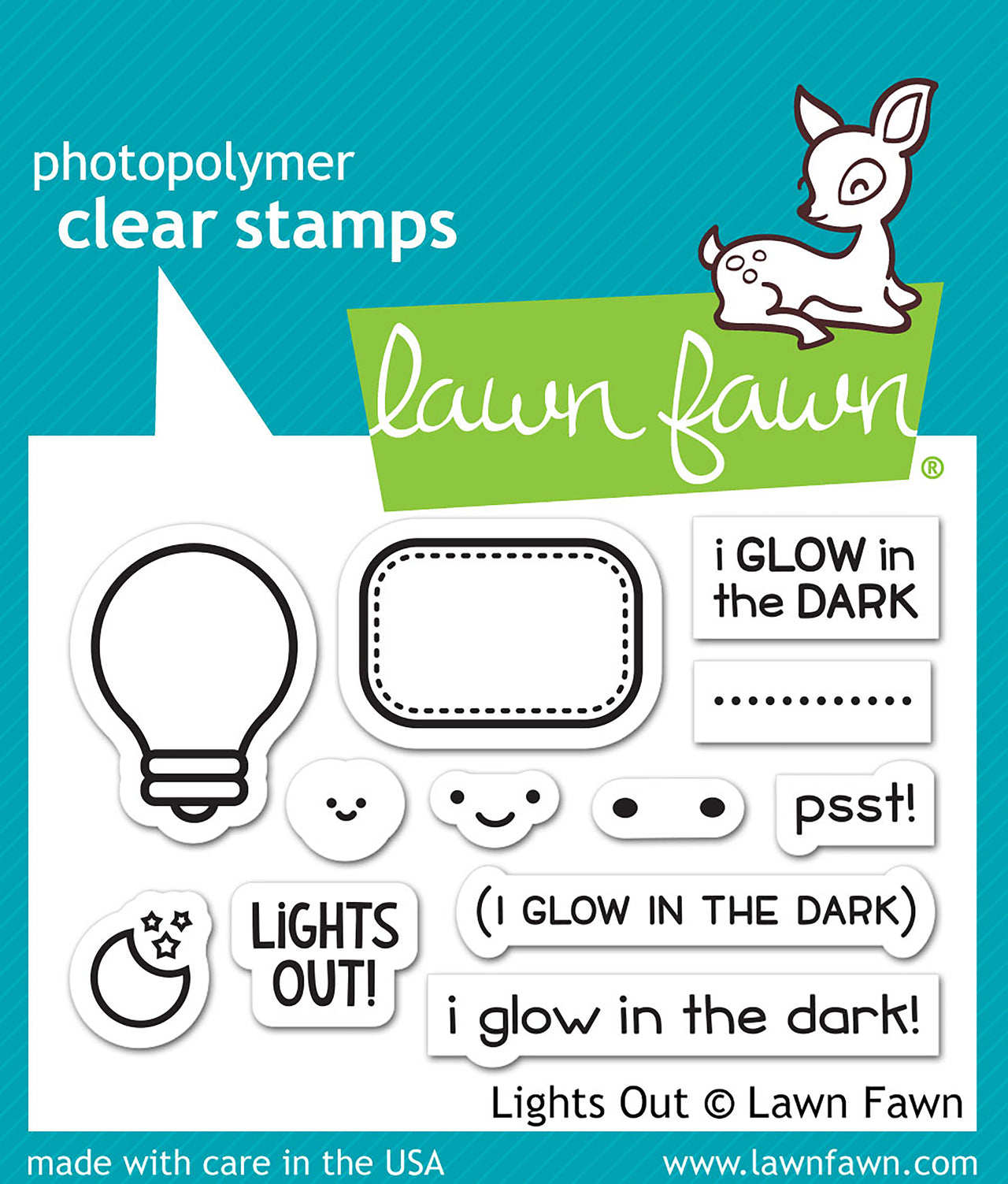 Lawn Fawn Clear Stamps 3"X2" - Lights Out
