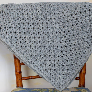 Granny Filet Crochet Baby Blanket Pattern