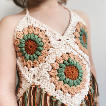 Granny Square Halter Top for Kids