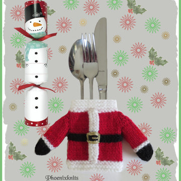 Santa cutlery holder