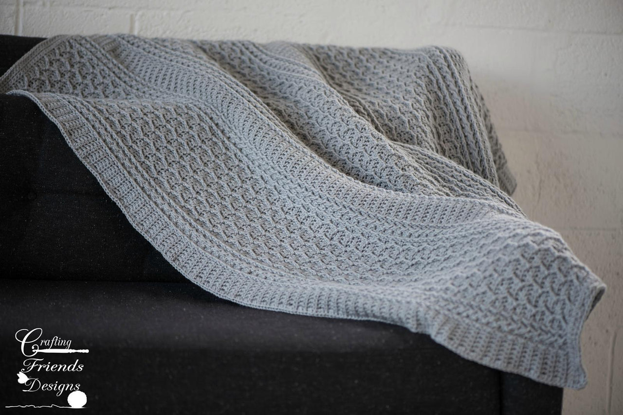 Cabled Zig Zag Throw