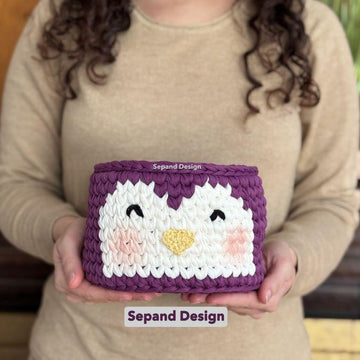 Recycled (t-shirt) yarn basket container-110