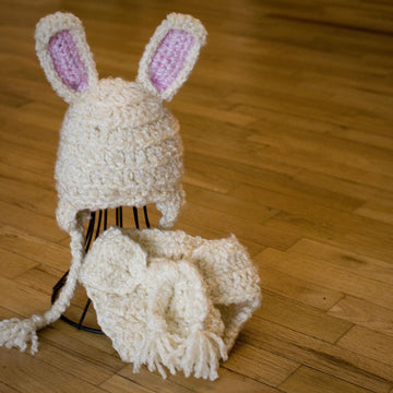 Bunny Baby Hat & Diaper Cover