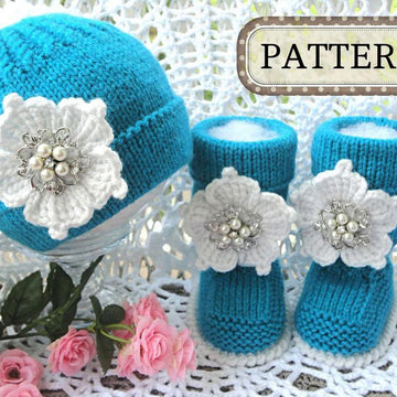 Knitting PATTERN Baby Shoes Baby Hat Baby Set Warm