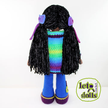 Crochet Doll Pattern, Amigurumi doll pattern, Large doll, 21"/53cm, Lily