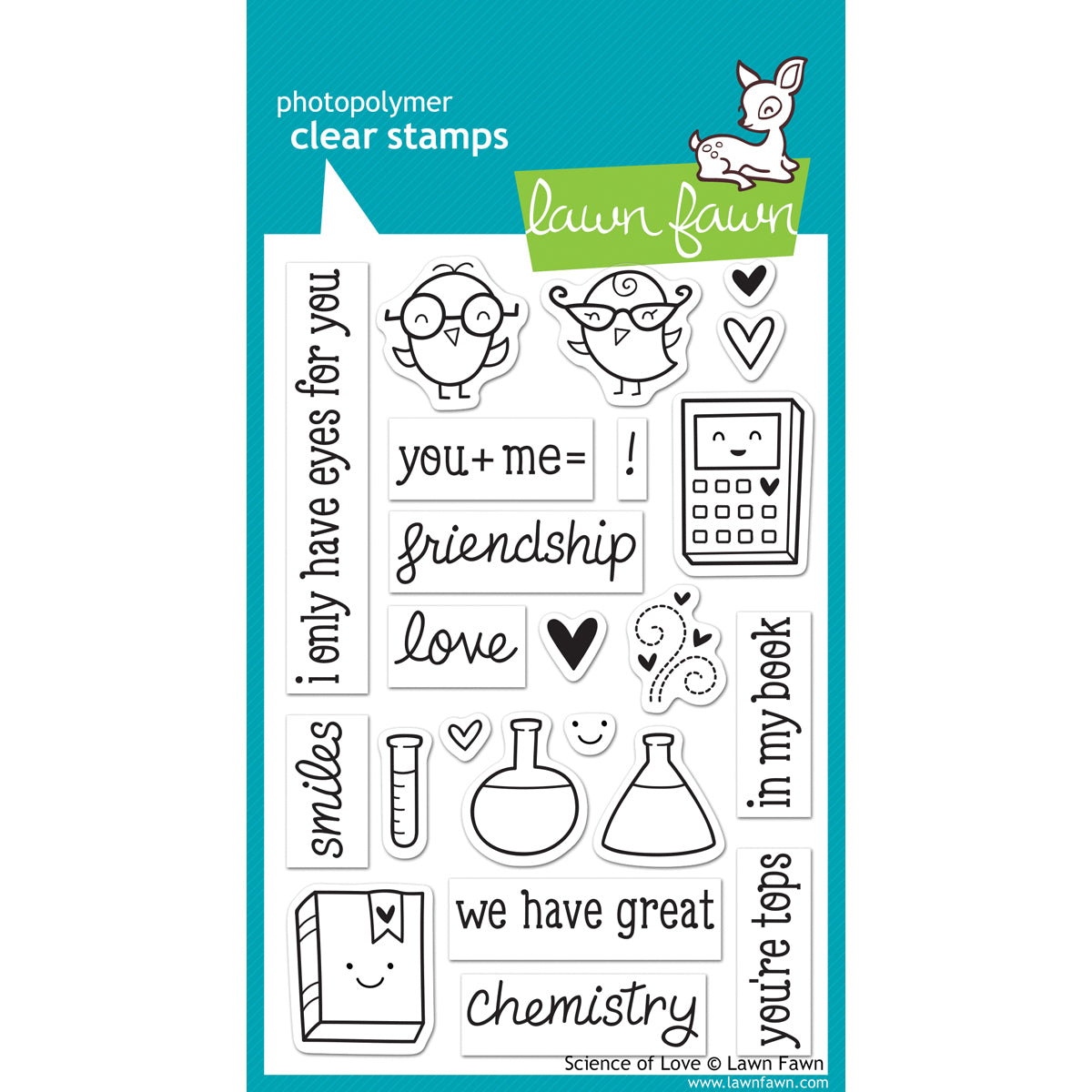 Lawn Fawn Clear Stamps 4"X6" - Science Of Love