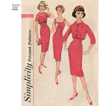 Simplicity 8460 Women's Vintage Dress and Jackets - Sewing Pattern