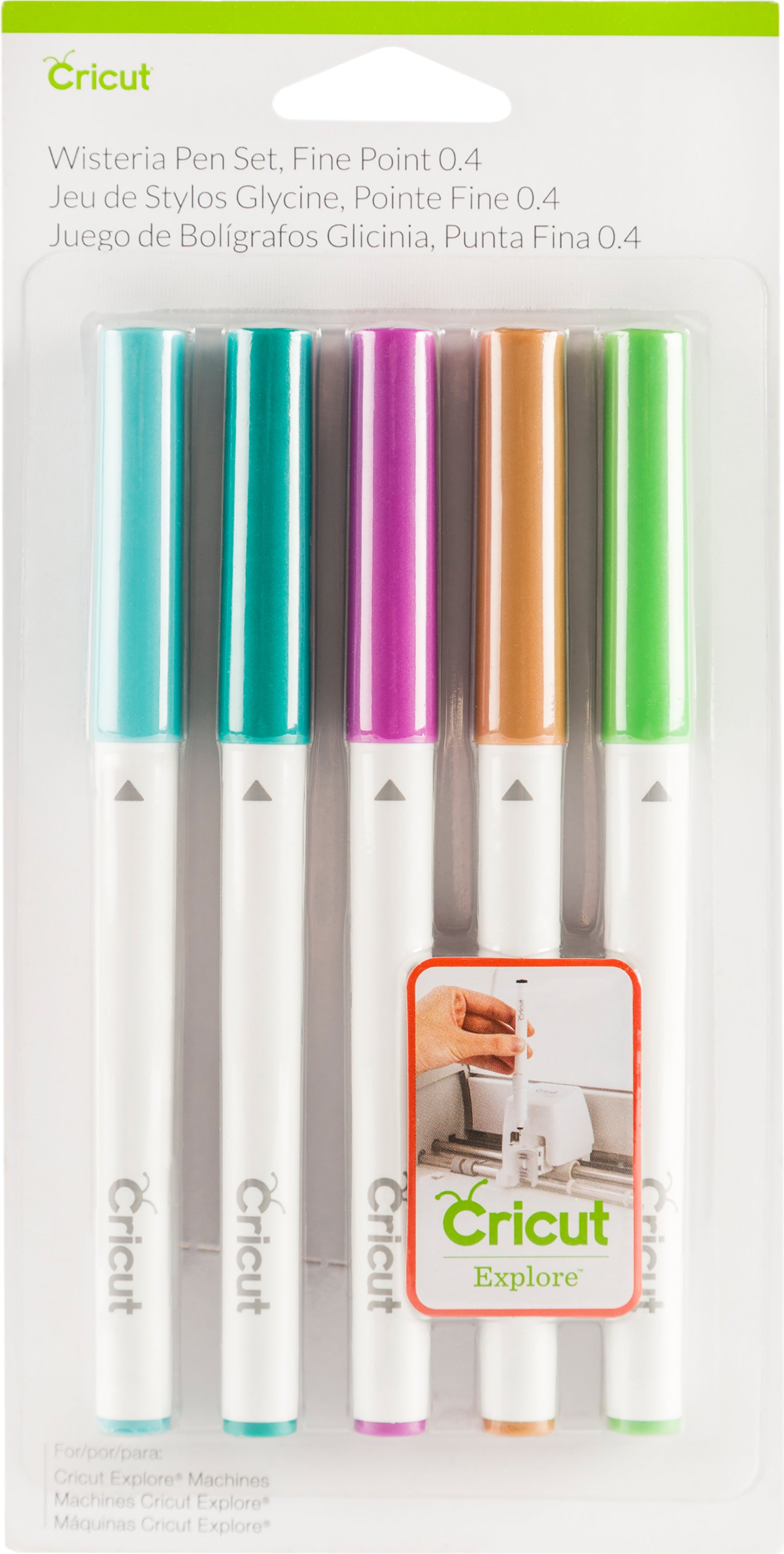 Cricut Wisteria Fine Point Pen Set 5/Pkg - Assorted