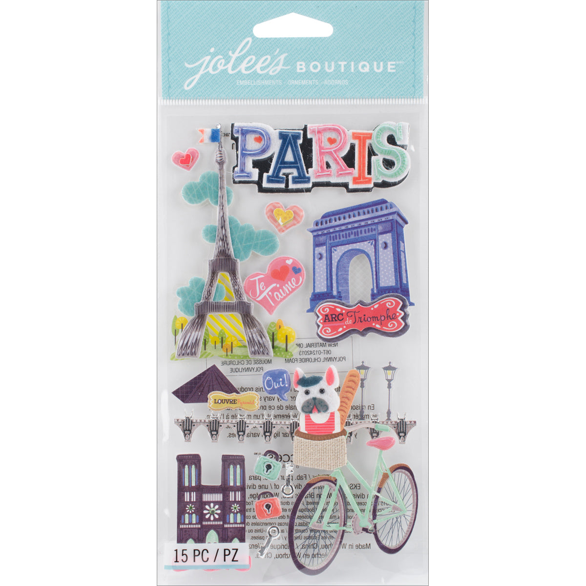 Jolee's Le Grande Dimensional Stickers - Paris