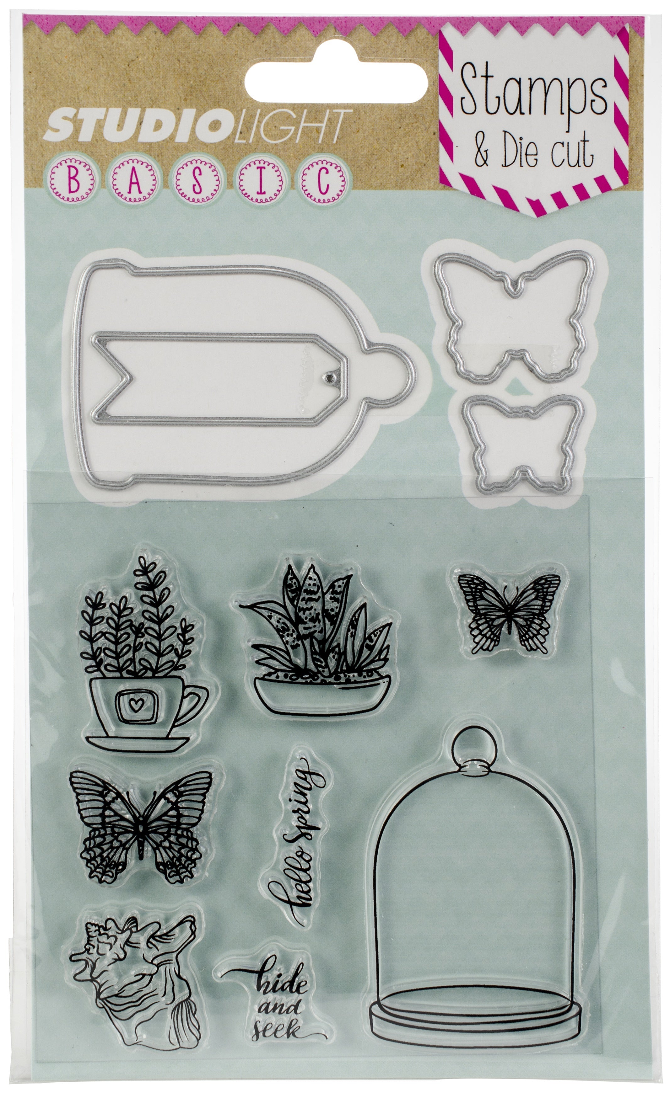Studio Light Basic Stamp & Die Set - Hello Spring