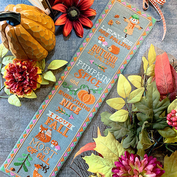 Tiny Modernist Autumn Bell Pull - Leaflet