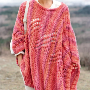 Poncho, Coat and Hat in Rico Creative Melange Big Super Chunky - 640 - Leaflet