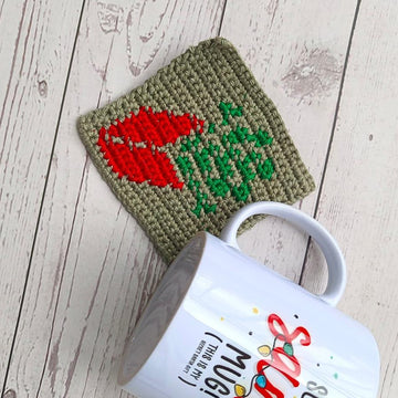 Poinsettia Quarters Coaster