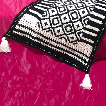 Black Boho Blanket