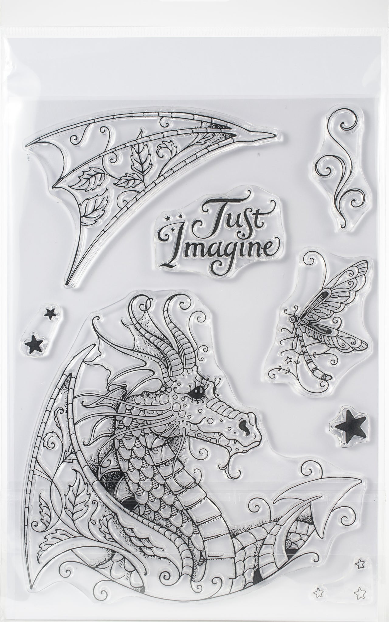 Creative Expressions Pink Ink Designs A5 Clear Stamp Set - Dragon