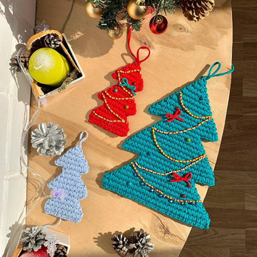 Crochet Christmas Tree Pattern, Garland, Ornament