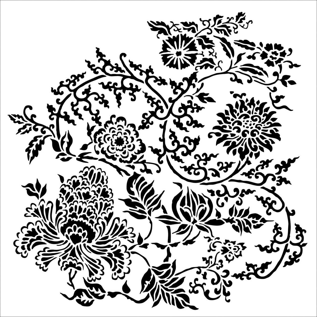 The Crafter's Workshop Crafter's Workshop Template 12"X12" - Asian Floral