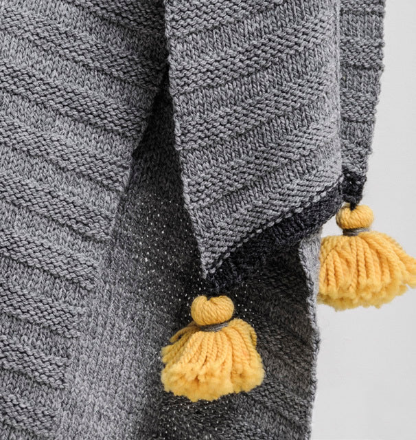 Scandia Throw in Blue Sky Fibers Woolstok - 20169 - Downloadable PDF