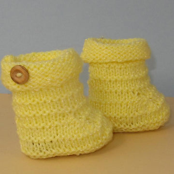 Easy Baby Stripey One Button Booties