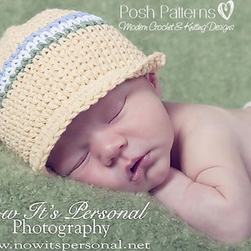 Easy Crochet Newsboy Visor Hat Pattern 112