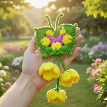 Butterfly & Flower Charm Bag Crochet Pattern – PDF + Video Tutorial