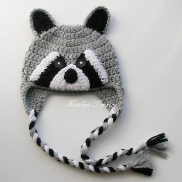 Raccoon Baby Hat and Diaper Cover