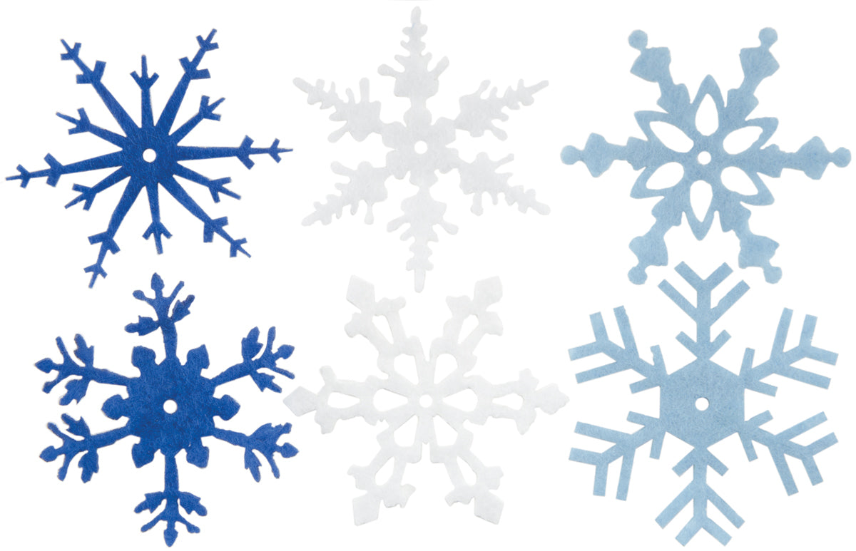 Creative Impressions Large Felt Snowflakes 2" 24/Pkg - Winter